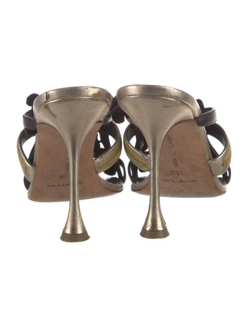 Manolo Blahnik Leather Slides