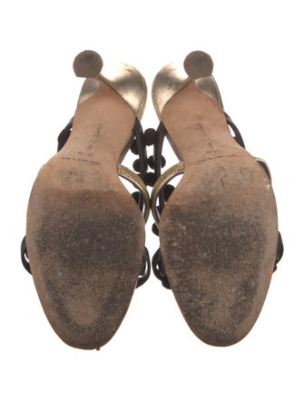 Manolo Blahnik Leather Slides