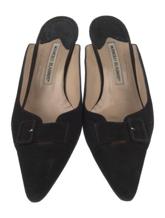 Manolo Blahnik Suede Mules