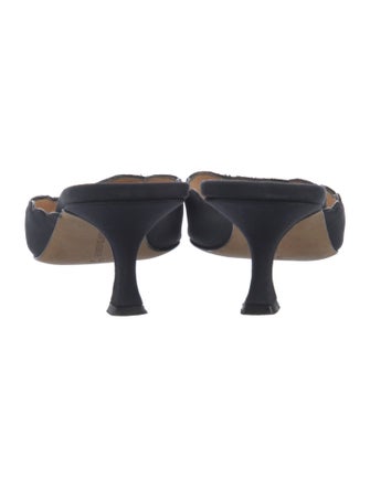 Manolo Blahnik Scalloped Accent Mules