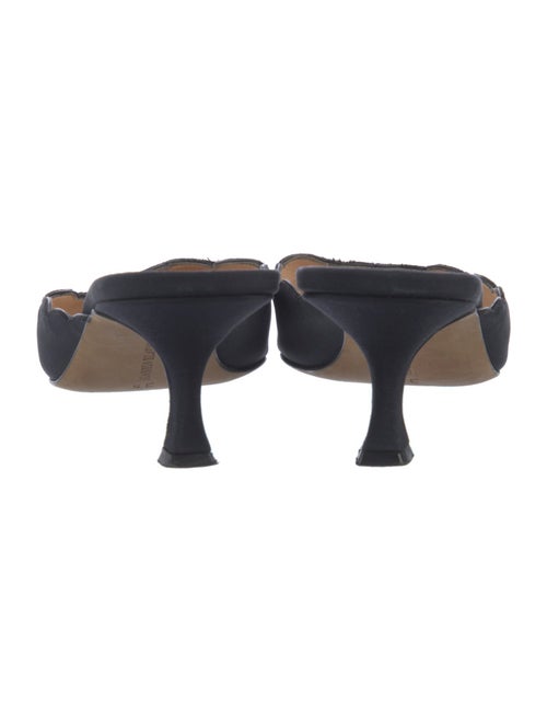 Manolo Blahnik Scalloped Accent Mules