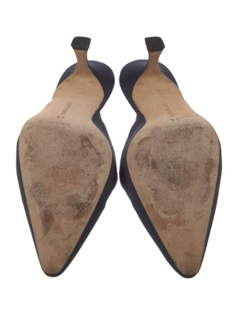 Manolo Blahnik Scalloped Accent Mules