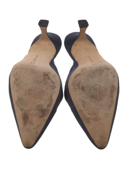 Manolo Blahnik Scalloped Accent Mules