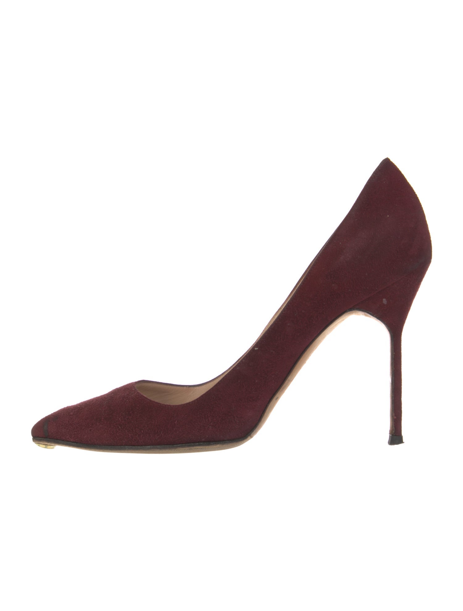 Manolo Blahnik Suede D'Orsay Pumps