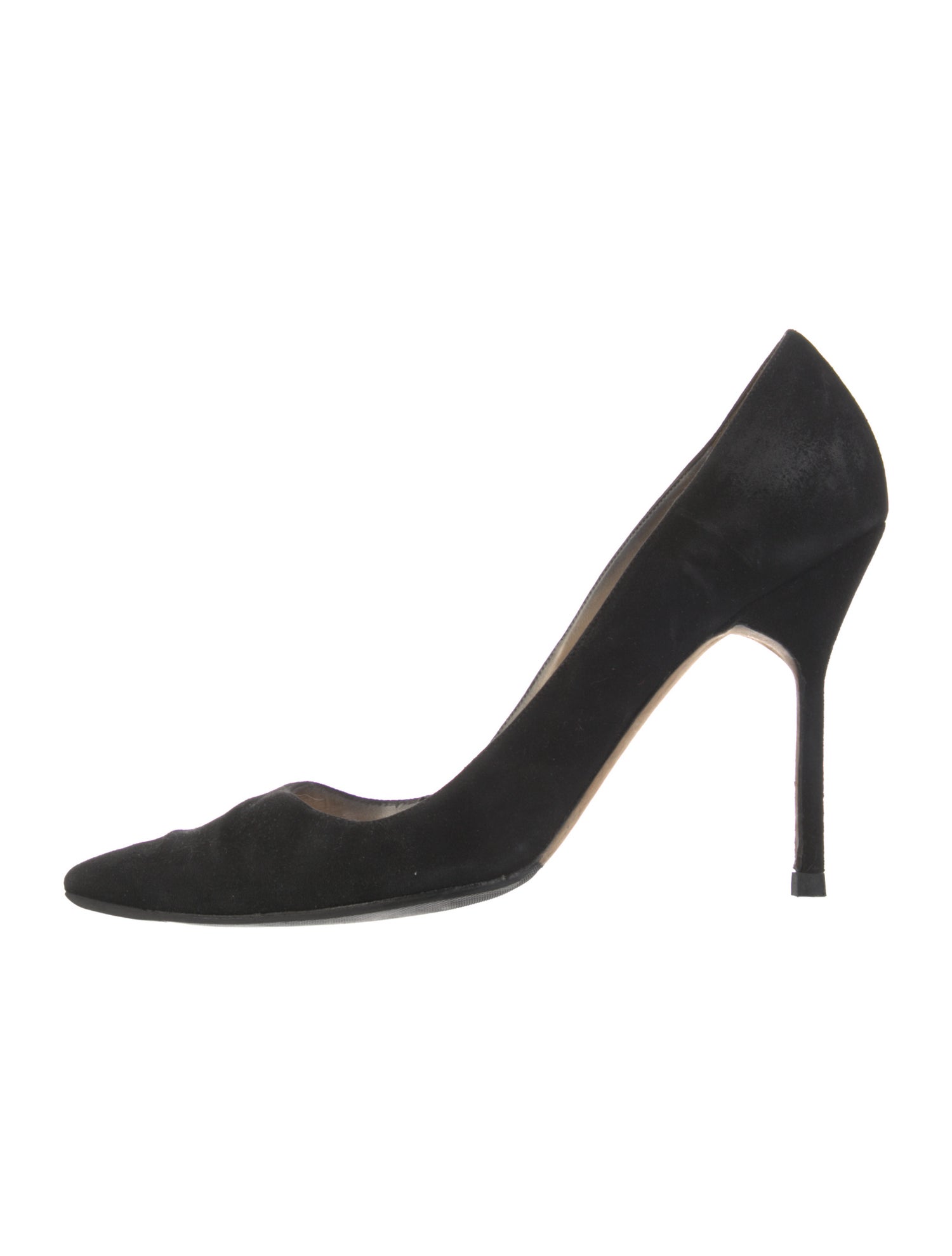Manolo Blahnik Suede D'Orsay Pumps