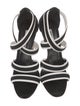 Manolo Blahnik Leather Striped Sandals
