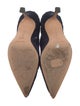 Manolo Blahnik Suede Mesh Accents Pumps