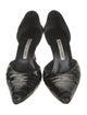 Manolo Blahnik Embossed Leather D'Orsay Pumps