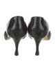 Manolo Blahnik Embossed Leather D'Orsay Pumps