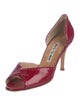 Manolo Blahnik Patent Leather D'Orsay Pumps
