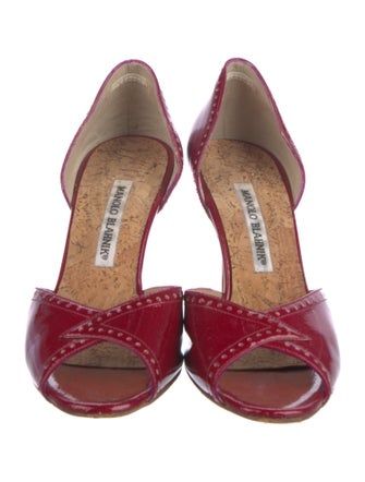 Manolo Blahnik Patent Leather D'Orsay Pumps