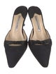 Manolo Blahnik Suede Bow Accents Mules