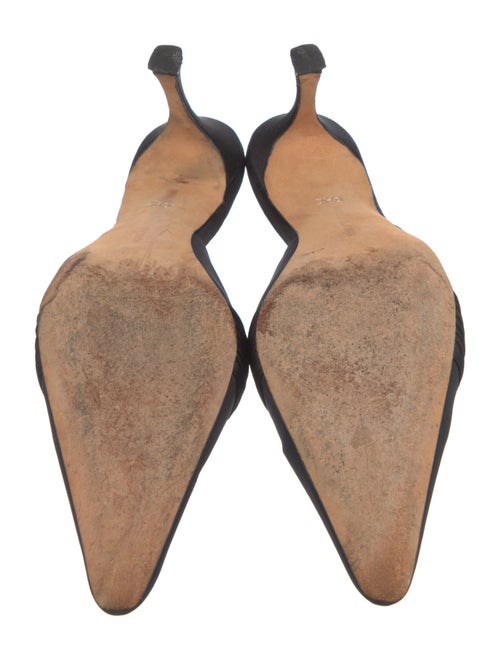 Manolo Blahnik Suede Bow Accents Mules