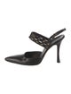 Manolo Blahnik Leather Studded Accents Mules