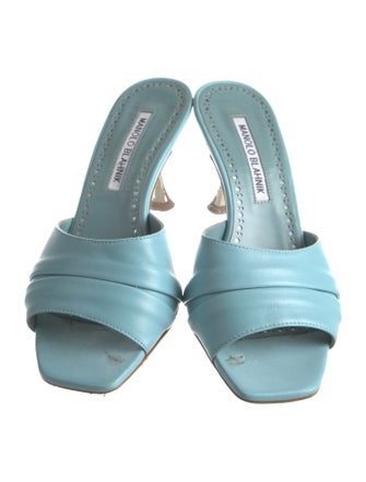 Manolo Blahnik Leather Slides