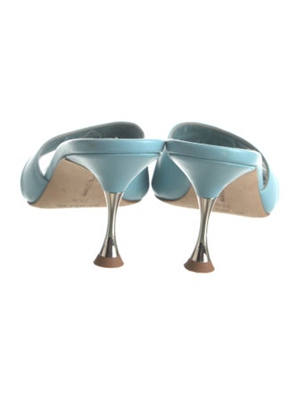 Manolo Blahnik Leather Slides