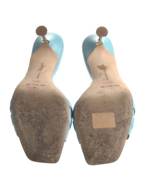 Manolo Blahnik Leather Slides