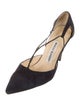 Manolo Blahnik Canvas T-Strap Pumps