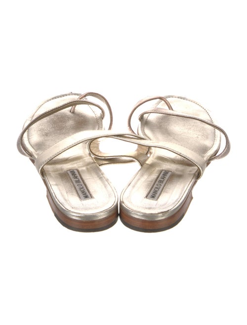 Manolo Blahnik Leather Slides
