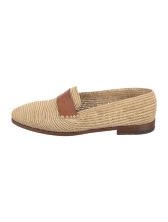 Manolo Blahnik Raffia Loafers