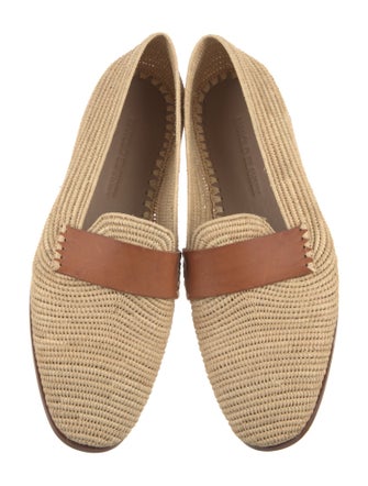 Manolo Blahnik Raffia Loafers