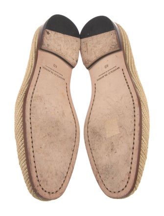 Manolo Blahnik Raffia Loafers