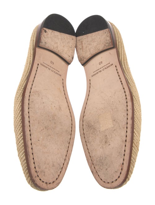 Manolo Blahnik Raffia Loafers