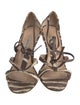 Manolo Blahnik Canvas Animal Print Sandals