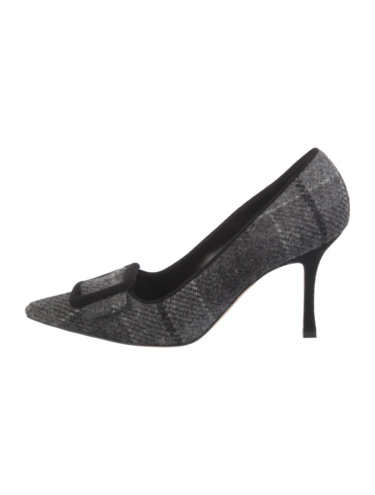 Manolo Blahnik Tweed Pattern Pumps