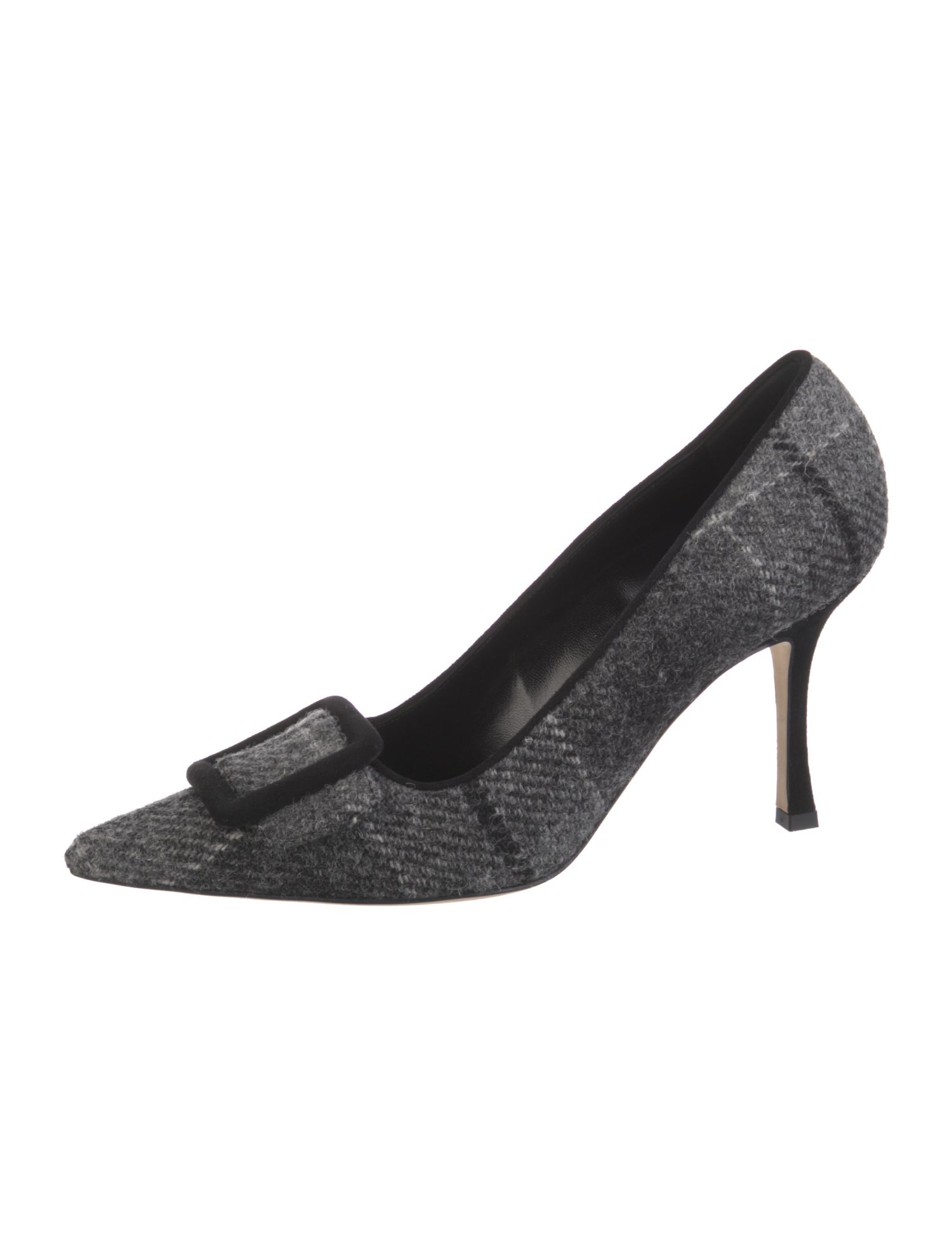 Manolo Blahnik Tweed Pattern Pumps