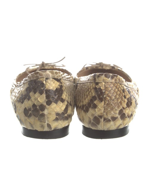Manolo Blahnik Python Animal Print Ballet Flats