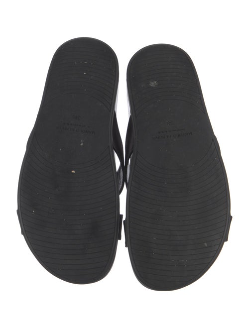 Manolo Blahnik Satin Crystal Embellishments Slides