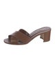 Manolo Blahnik Leather Slides