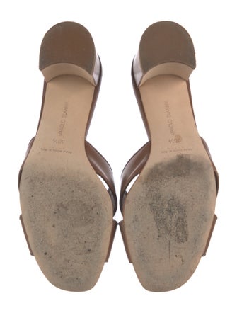 Manolo Blahnik Leather Slides