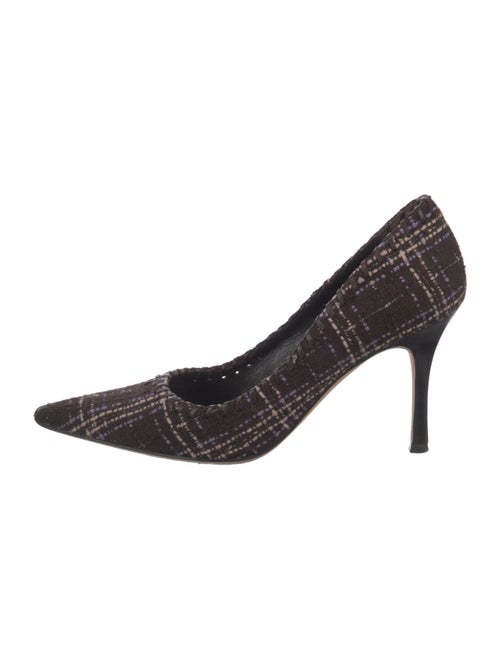 Manolo Blahnik Tweed Pattern Pumps
