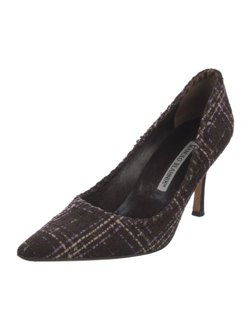 Manolo Blahnik Tweed Pattern Pumps
