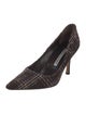 Manolo Blahnik Tweed Pattern Pumps