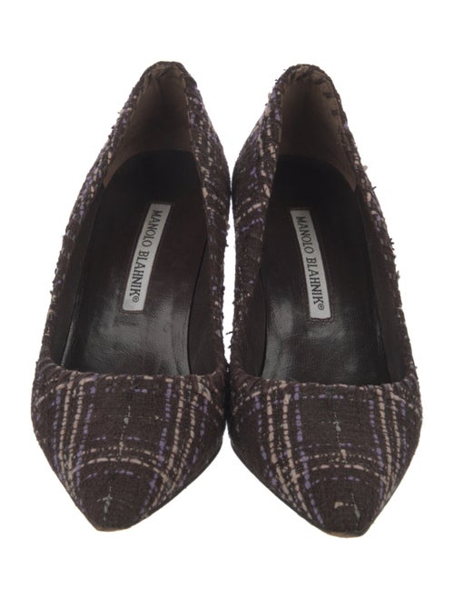 Manolo Blahnik Tweed Pattern Pumps