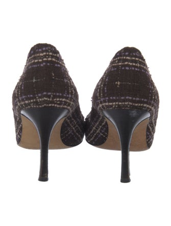 Manolo Blahnik Tweed Pattern Pumps