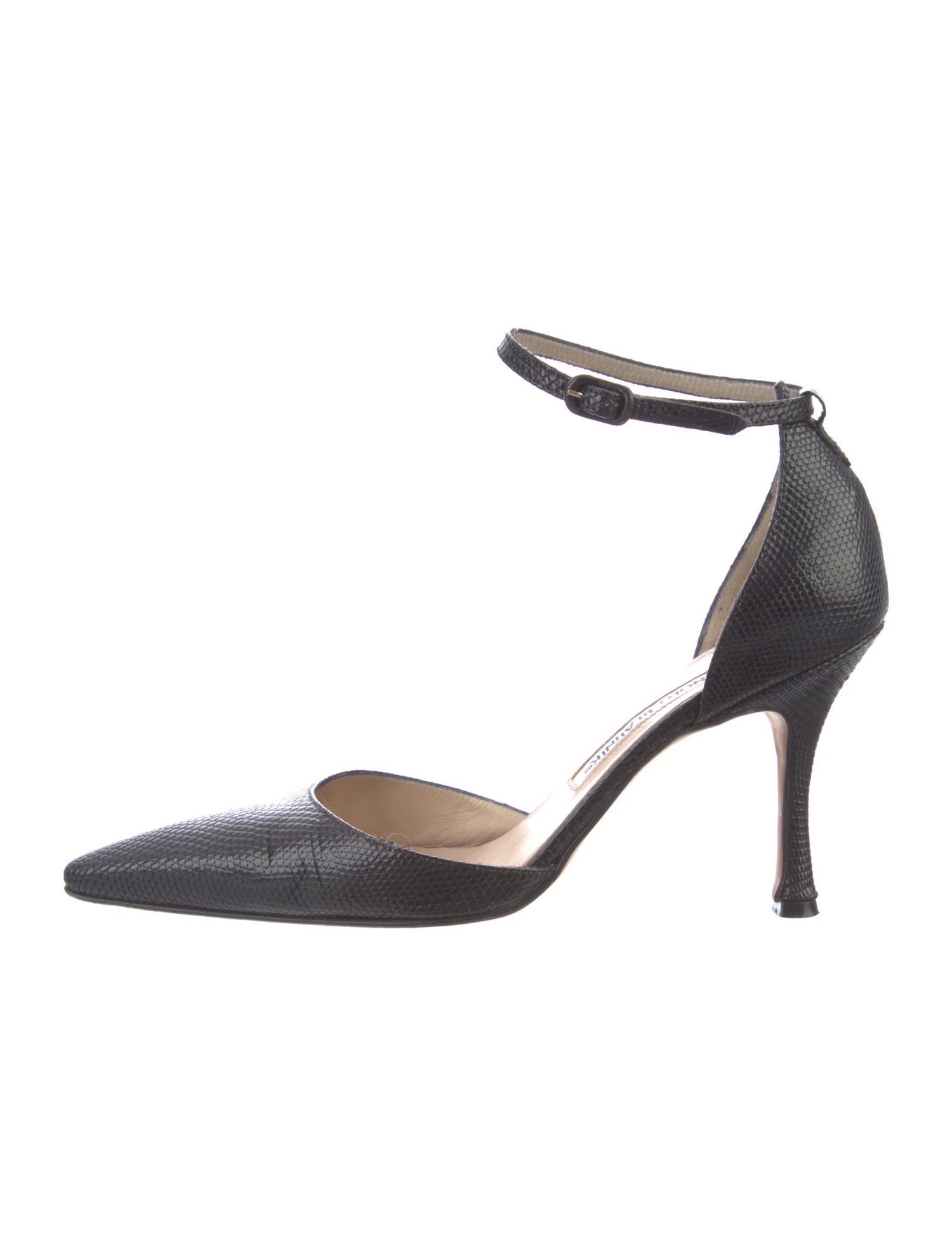 Manolo Blahnik Leather D'Orsay Pumps
