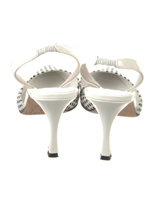 Manolo Blahnik Polka Dot Print Slingback Pumps