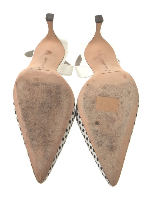 Manolo Blahnik Polka Dot Print Slingback Pumps