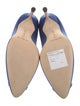 Manolo Blahnik Satin Crystal Embellishments Pumps