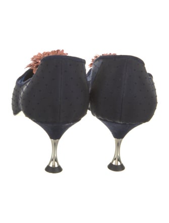 Manolo Blahnik Mesh Polka Dot Print Pumps