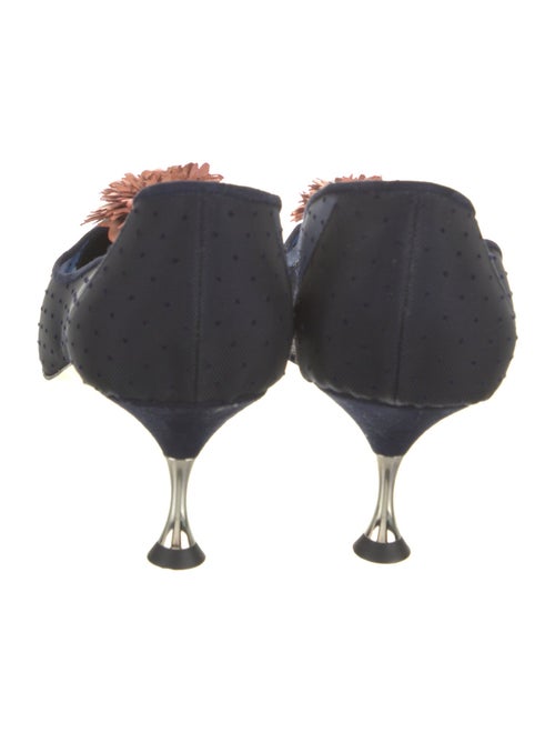 Manolo Blahnik Mesh Polka Dot Print Pumps