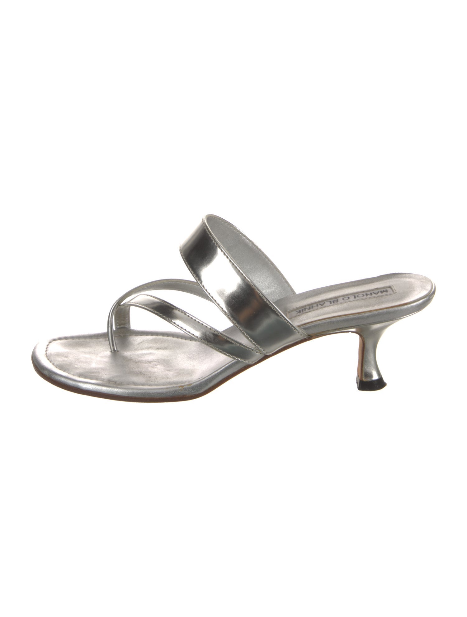 Manolo Blahnik Leather Slides