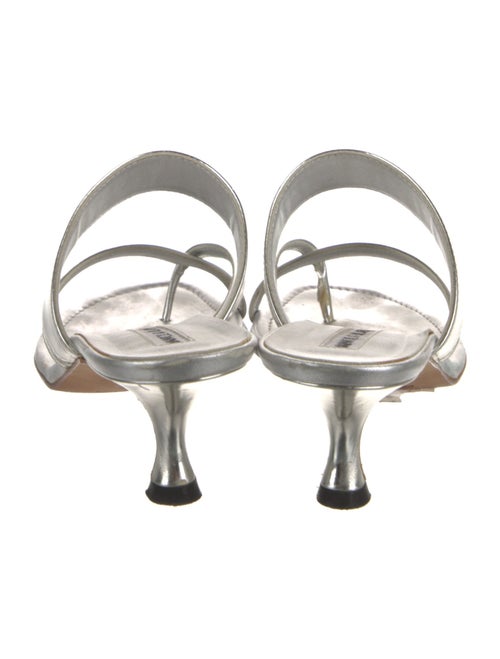 Manolo Blahnik Leather Slides