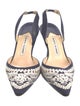 Manolo Blahnik Denim Patterned Slingback Pumps