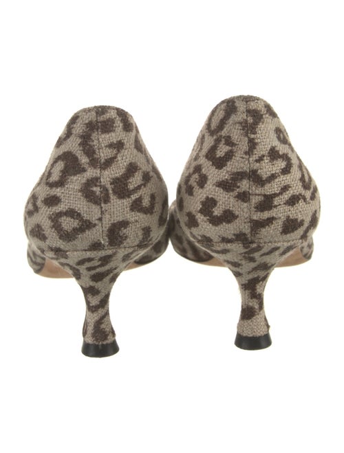 Manolo Blahnik Animal Print Bow Accents Pumps
