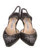 Manolo Blahnik Sequins Animal Print Slingback Pumps
